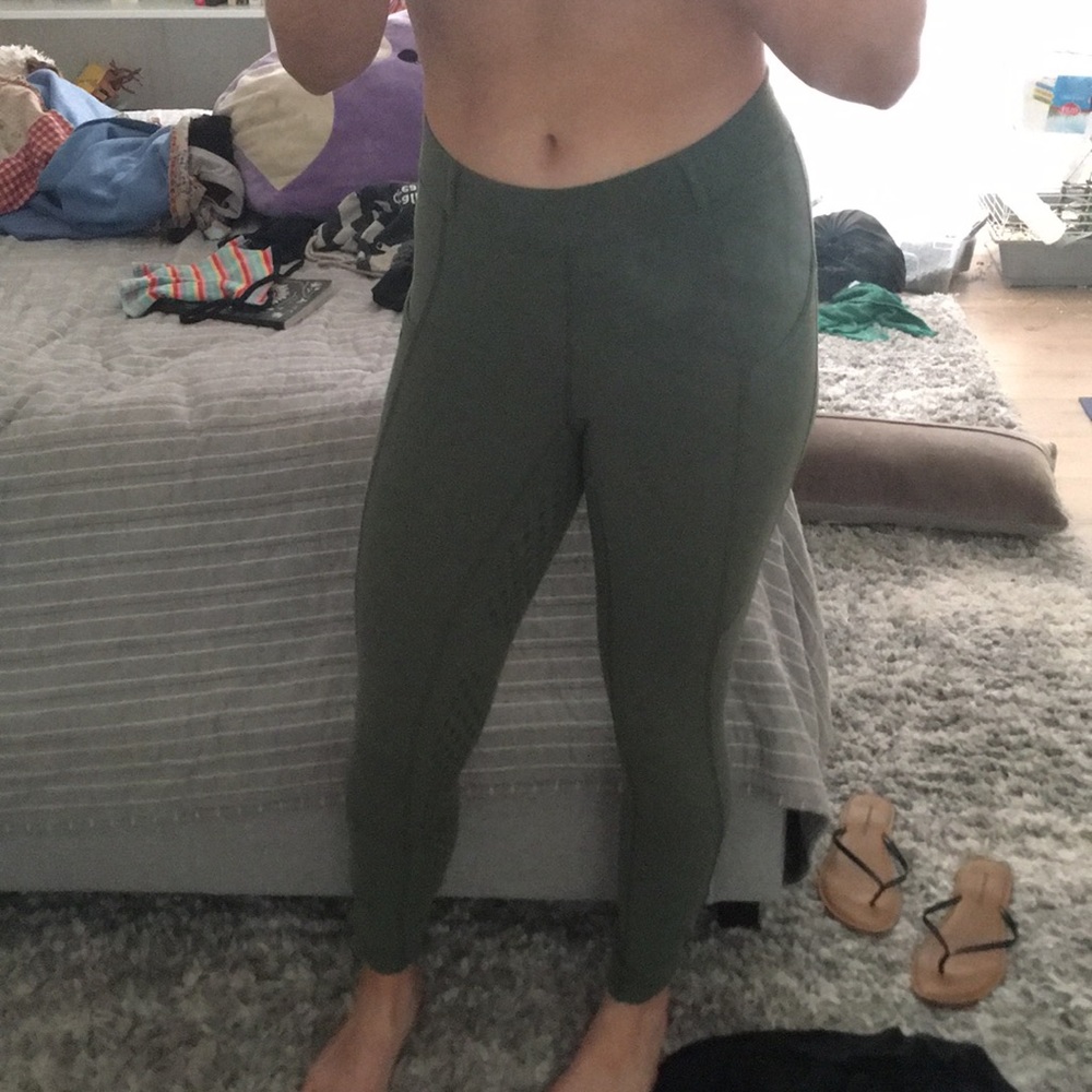 Green riding pants